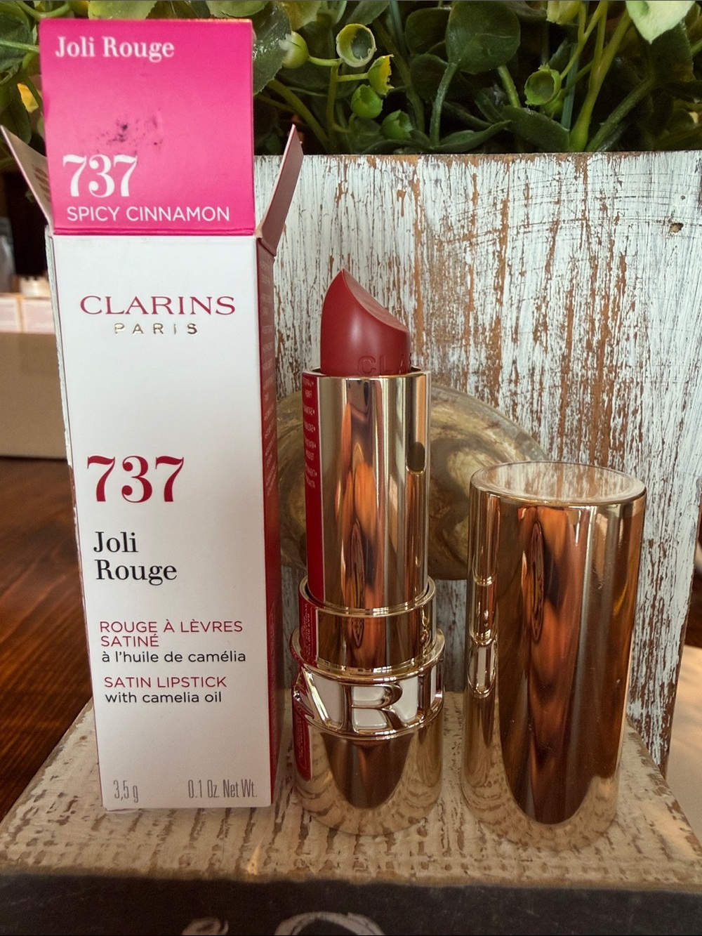 Clarins Joli Rouge Satin Lipstick 737 Spicy Cinnamon